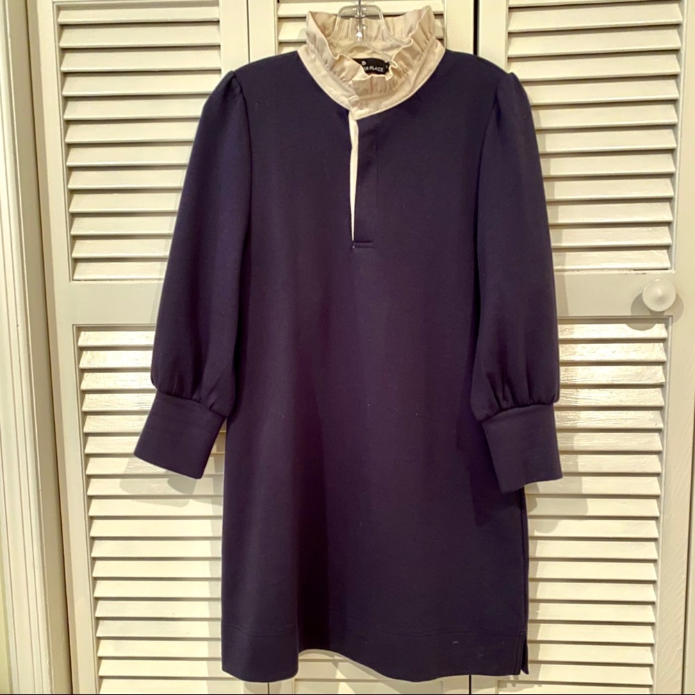 Tuckernuck Pomander Place Navy Charlotte Terry Dress